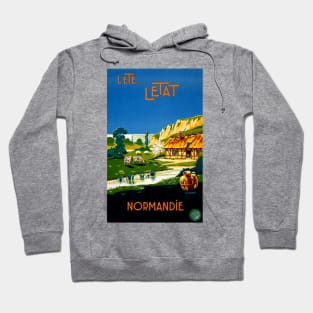 Vintage Travel Poster France Normandie Hoodie